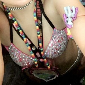 Handmaid bedazzled festival bra